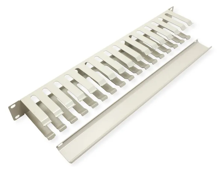 VALUE Kabelmanagement - Vorderseite - Hellgrau, RAL 7035 - 1U - 48.3 cm (19), Ansicht 4