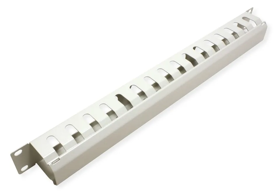 VALUE Kabelmanagement - Vorderseite - Hellgrau, RAL 7035 - 1U - 48.3 cm (19), Ansicht 2
