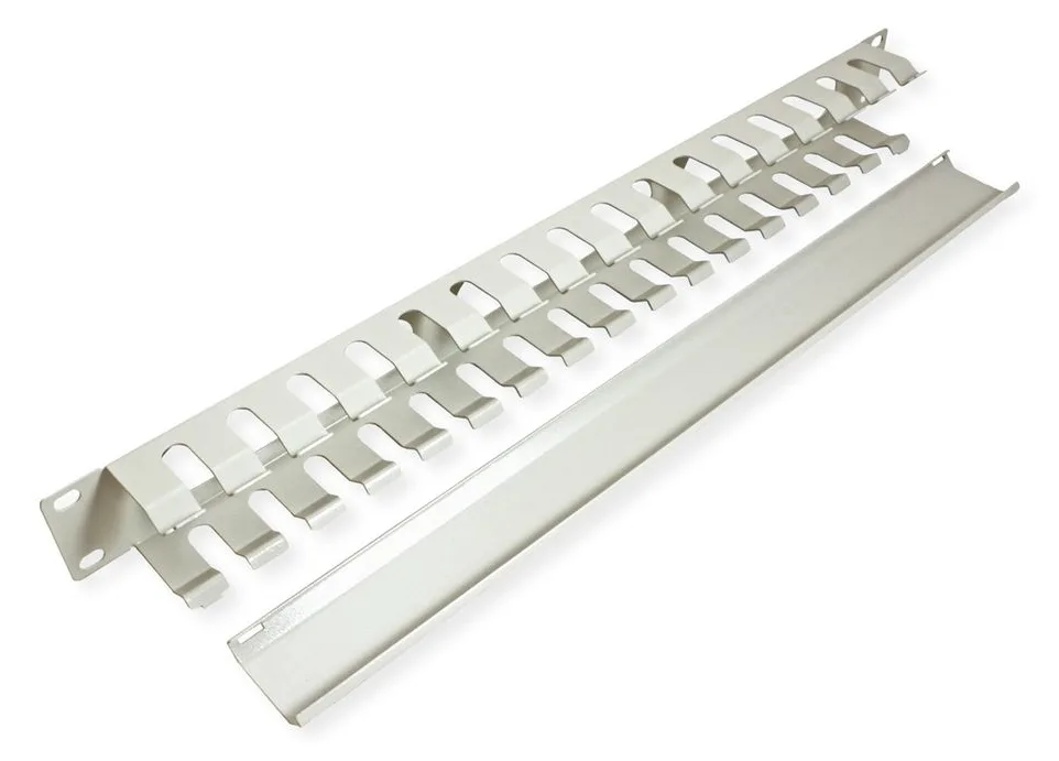 VALUE Kabelmanagement - Vorderseite - Hellgrau, RAL 7035 - 1U - 48.3 cm (19), Ansicht 3