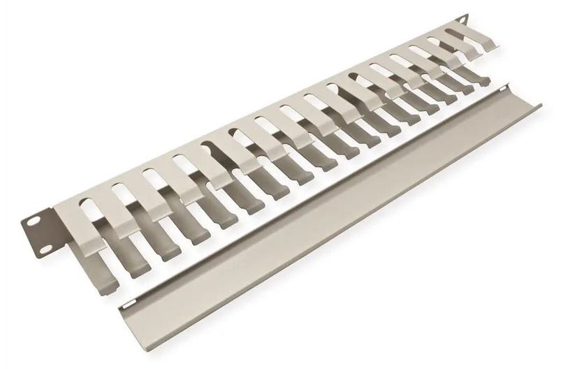 VALUE Kabelmanagement - Vorderseite - Hellgrau, RAL 7035 - 1U - 48.3 cm (19), Ansicht 4