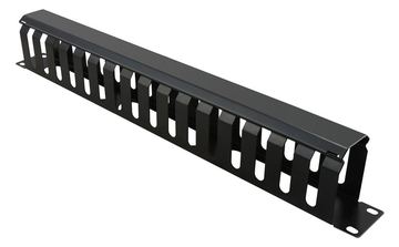 VALUE Kabelmanagement - Vorderseite - Schwarz, RAL 9005 - 1U - 48.3 cm (19) von LumaTech
