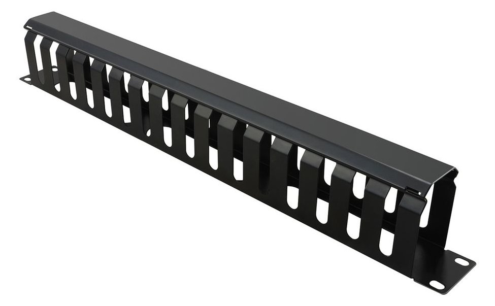 VALUE Kabelmanagement - Vorderseite - Schwarz, RAL 9005 - 1U - 48.3 cm (19) von LumaTech