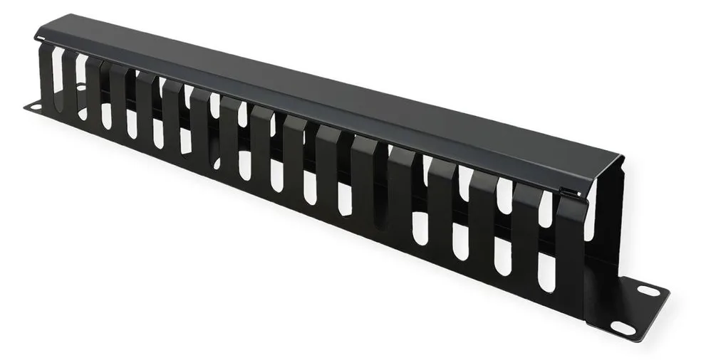 VALUE Kabelmanagement - Vorderseite - Schwarz, RAL 9005 - 1U - 48.3 cm (19), Ansicht 2