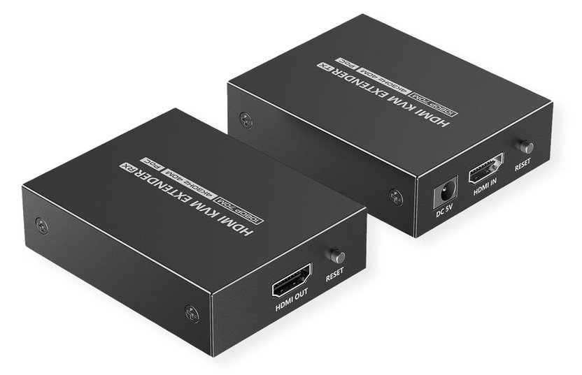 VALUE KVM-Verlängerung via TP USB+HDMI 4K30Hz 40m