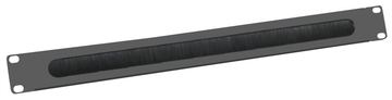 VALUE Rack-Blende mit Bürste für Kabeldurchführung - Schwarz, RAL 9005 - 1U - 48.3 cm (19) von LumaTech
