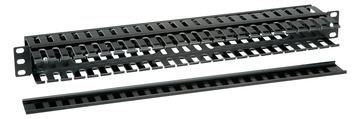 VALUE Rack-Kabelführungsplatte mit Kanal - Vorderseite - Schwarz, RAL 9005 - 1U - 48.3 cm (19) von LumaTech