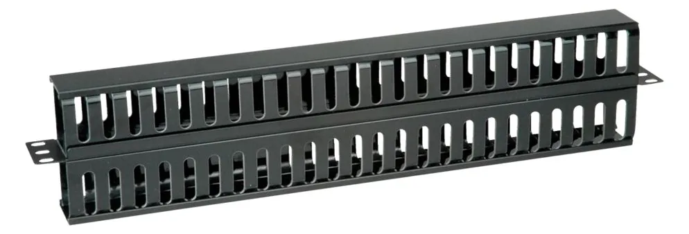 VALUE Rack-Kabelführungsplatte mit Kanal - Vorderseite - Schwarz, RAL 9005 - 1U - 48.3 cm (19), Ansicht 5