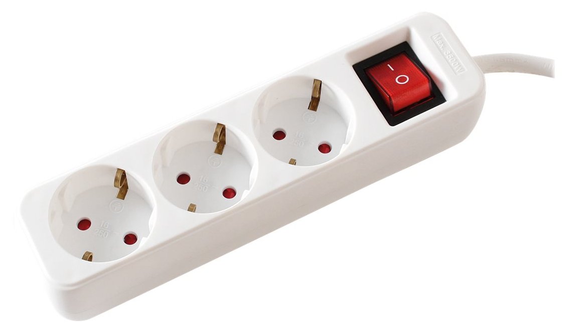 VALUE Steckdosenleiste - Wechselstrom 250 V - 3600 Watt - Eingabe, Eingang CEE 7/4 - Ausgangsanschlüsse: 3 (3 x CEE 7/4)