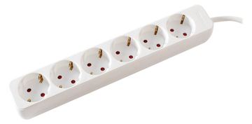 VALUE Steckdosenleiste - Wechselstrom 250 V - 3600 Watt - Eingabe, Eingang CEE 7/4 - Ausgangsanschlüsse: 6 (6 x CEE 7/4) von LumaTech