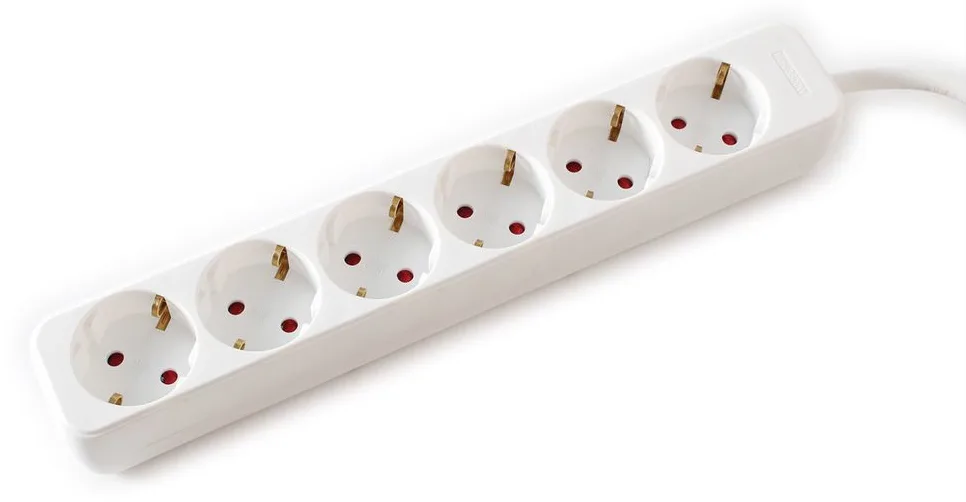 VALUE Steckdosenleiste - Wechselstrom 250 V - 3600 Watt - Eingabe, Eingang CEE 7/4 - Ausgangsanschlüsse: 6 (6 x CEE 7/4) - 3 m, Ansicht 2
