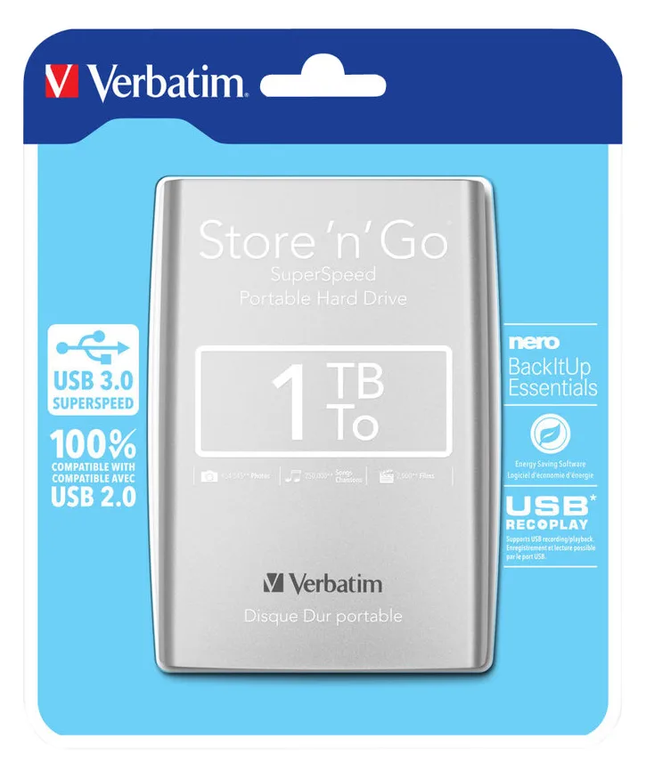 Verbatim Store 'n' Go Portable - Festplatte - 1 TB, Ansicht 2