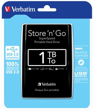 Verbatim Store 'n' Go Portable - Festplatte - 1 TB - extern (tragbar) - schwarz von LumaTech