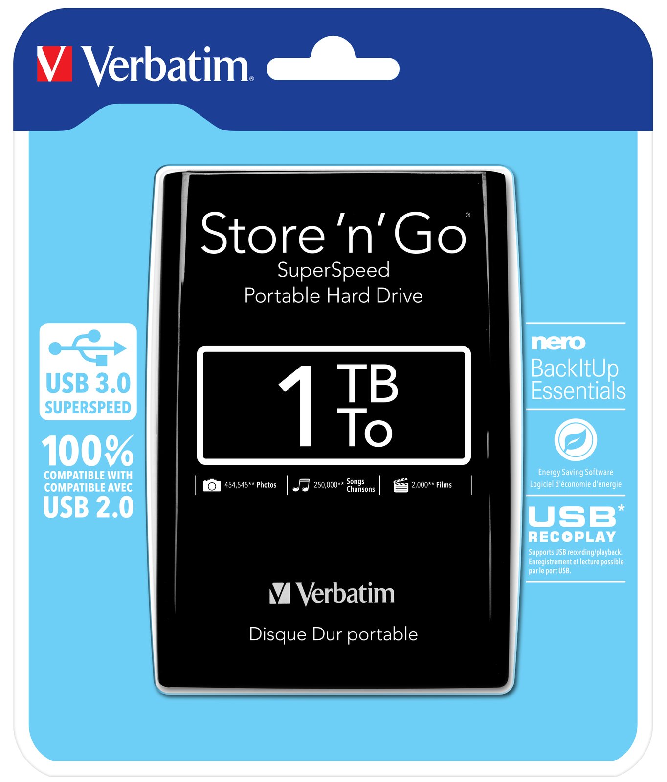 Verbatim Store 'n' Go Portable - Festplatte - 1 TB - extern (tragbar)