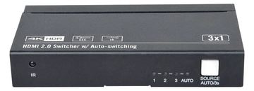 VivoLink HDMI switcher 3x1 8Ka60Hz with CEC and IR von LumaTech