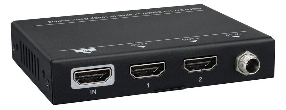 VivoLink VLHDMISP1X2 - HDMI - 2x HDMI - 1.4/2.0 - 3840 x 2160 Pixel - Schwarz - Metall