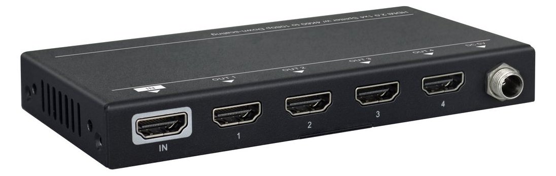 VivoLink VLHDMISP1X4 - HDMI - 4x HDMI - 1.4/2.0 - 3840 x 2160 Pixel - Schwarz - Metall