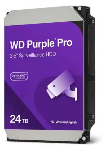 WD Purple Pro WD241PURP - Festplatte - 24 TB - Videoüberwachung, Smart Video - intern - 3.5 (8.9 cm), Ansicht 2