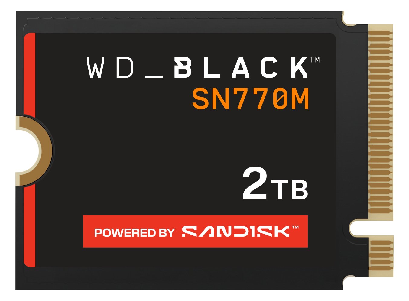 WD WD_BLACK SN770M WDS200T3X0G - SSD - 2 TB - mobile game drive - intern - M.2 2230 - PCIe 4.0 x4 (NVMe)