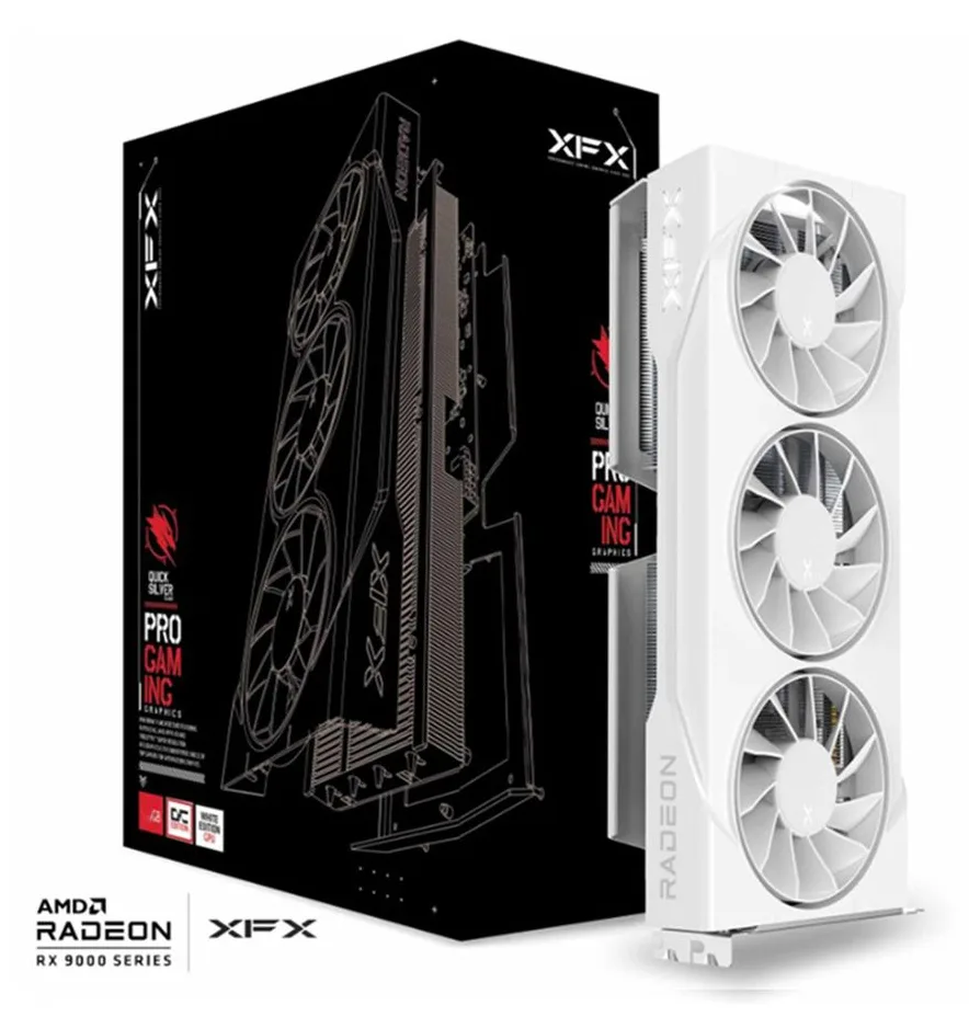 XFX Radeon Rx 9060XT Swift Triple Fan Oc White - Grafikkarte - PCI-Express, Ansicht 4