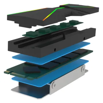Xilence Solid State Drive Kühlkörper, Ansicht 4