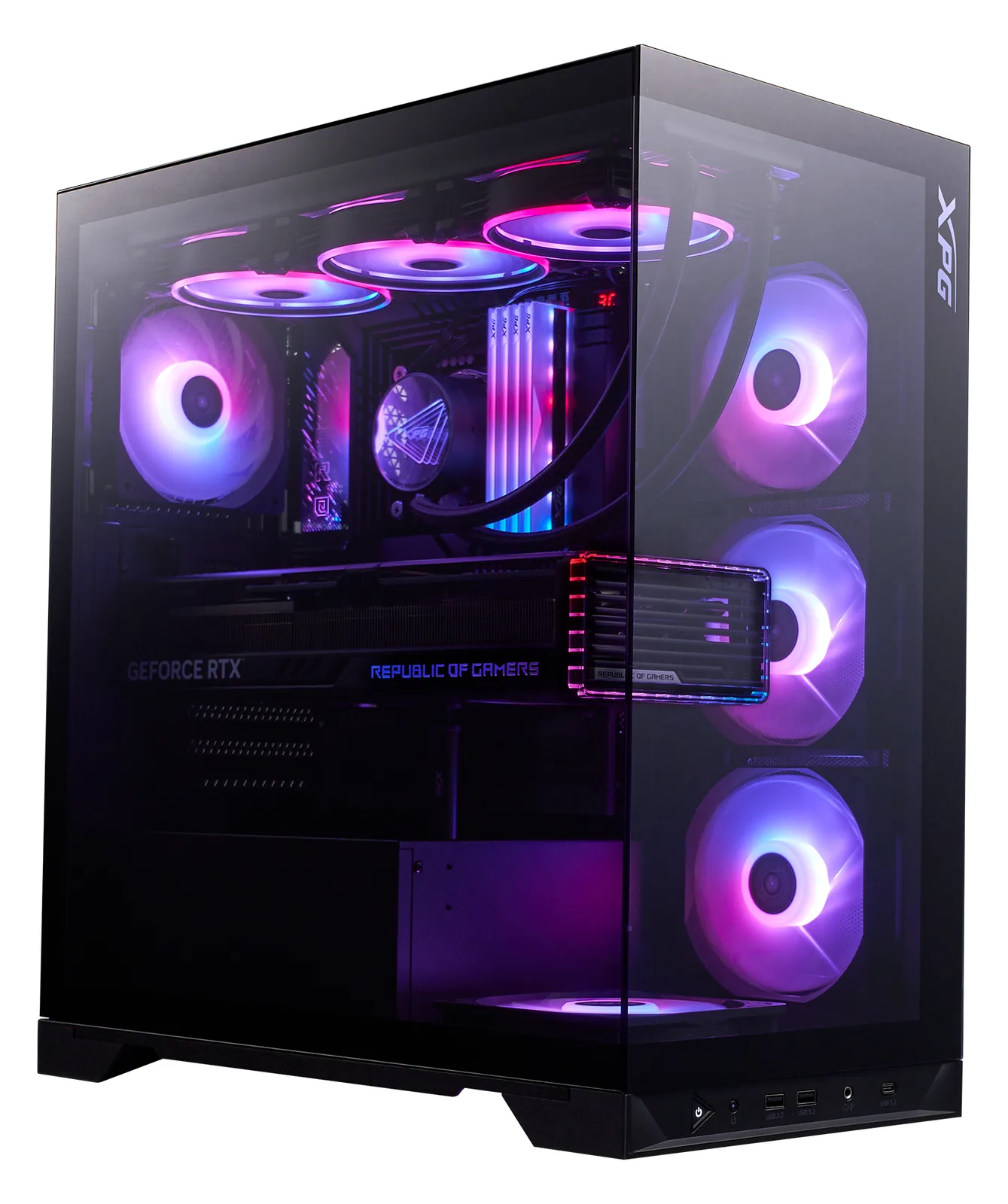 XPG Geh INVADER X BTF ATX Midi Tower schwarz retail - Midi/Minitower - ATX, Ansicht 4