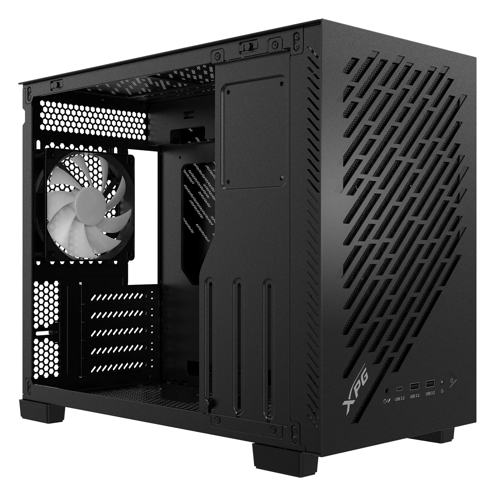 XPG Geh Valor Air Nano ITX Midi Tower schwarz retail - Midi/Minitower - ATX, Ansicht 3