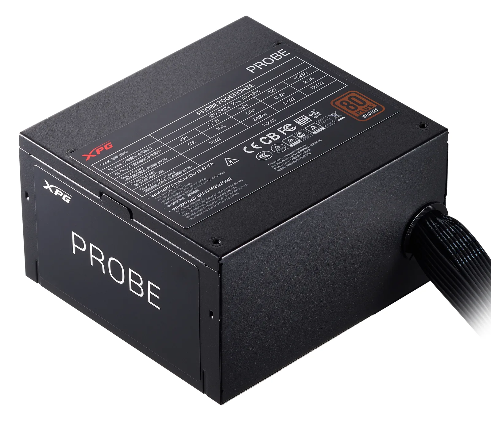 XPG Netzteil PROBE 600/ATX2.4 80+ Bronze retail - PC-/Server Netzteil - ATX, Ansicht 4