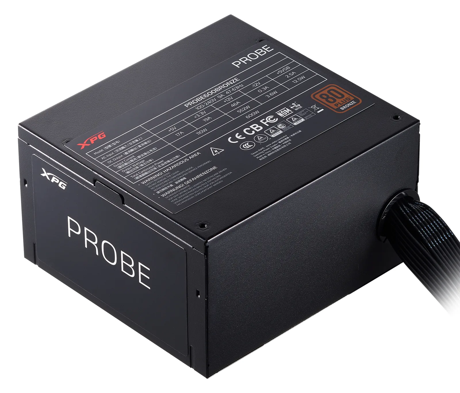 XPG Netzteil PROBE 700/ATX2.4 80+ Bronze retail - PC-/Server Netzteil - ATX, Ansicht 2
