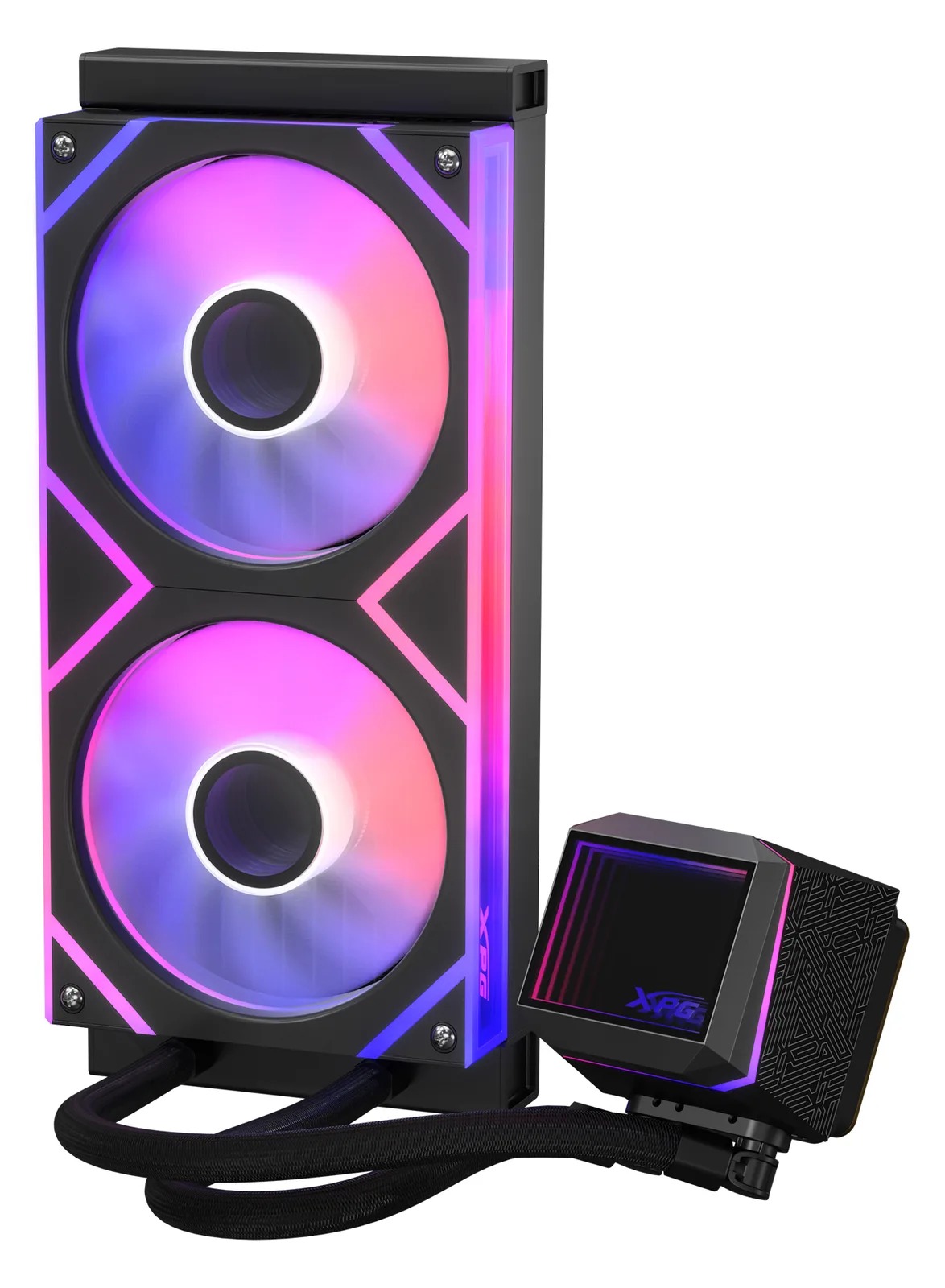 XPG WAK LEVANTE II 240 2*120mm ARGB Fan schwarz retail, Ansicht 3