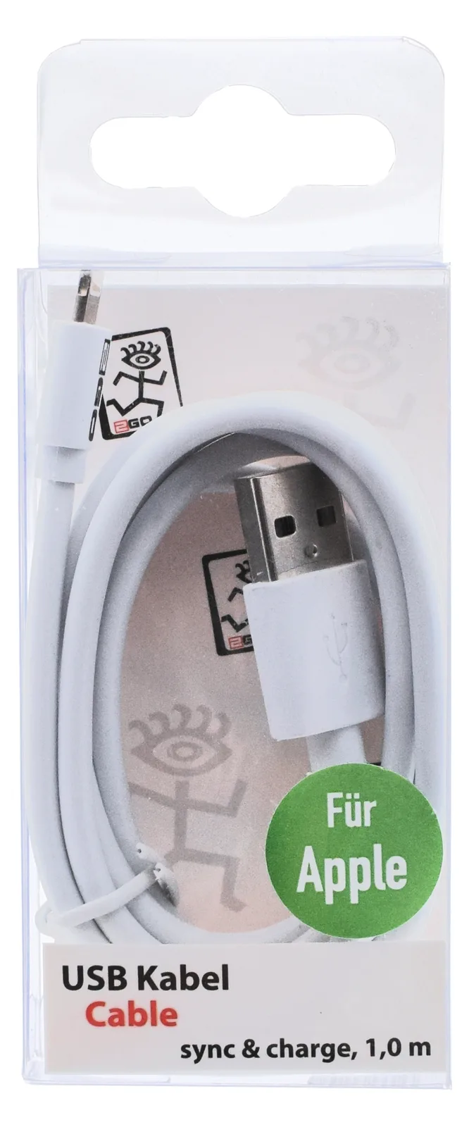 2GO 795781 - 1 m - USB B - Lightning - Weiß, Ansicht 2