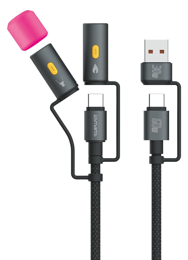 4smarts 4in1 USB-C Kabelset Explorer - 60W - Kabel - Digital/Daten - Kabel - Digital/Daten