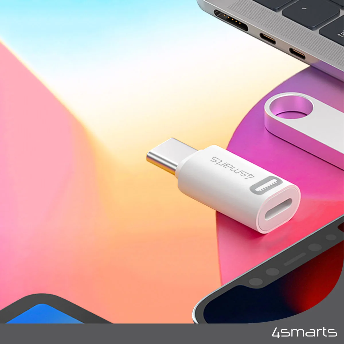 4smarts Videoaufnahmeadapter - Lightning, USB-C - weiß (Packung mit 2), Ansicht 3