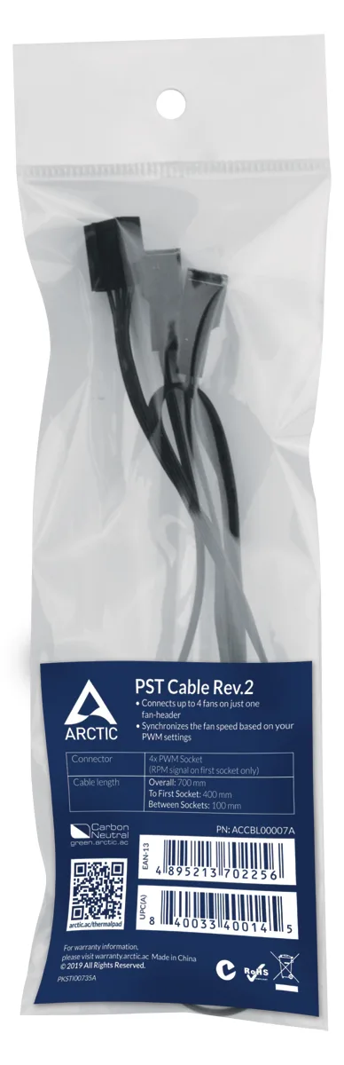 Arctic PST Cable Rev.2 - Verlängerungskabel für Lüfterspannungsversorgung - 4-polig PWM (M), Ansicht 3