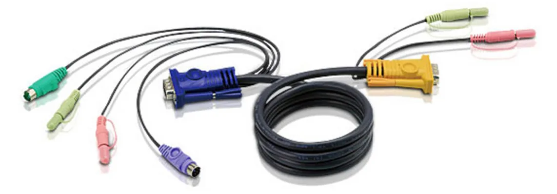 ATEN 2L-5303P - Tastatur- / Video- / Maus- / Audio-Kabel - PS/2, HD-15 (VGA), Ansicht 2