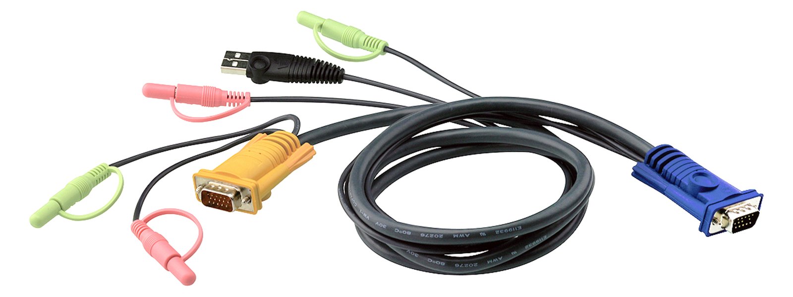 ATEN 2L-5305U - Tastatur- / Video- / Maus- / Audio-Kabel - 15 pin D-Sub (DB-15)
