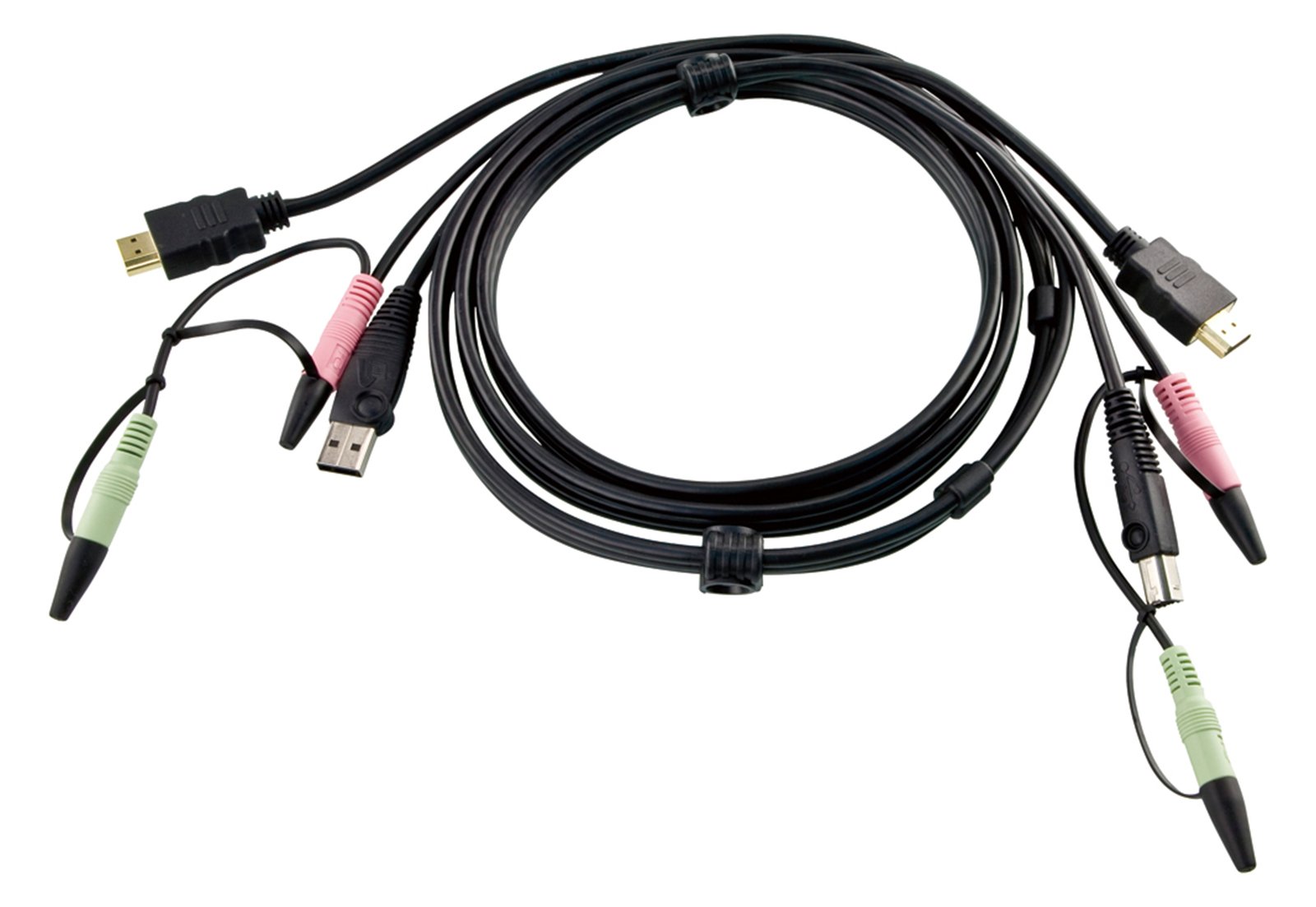 ATEN 2L-7D02UH - Video- / USB- / Audio-Kabel - USB, mini-phone stereo 3.5 mm, HDMI (M)