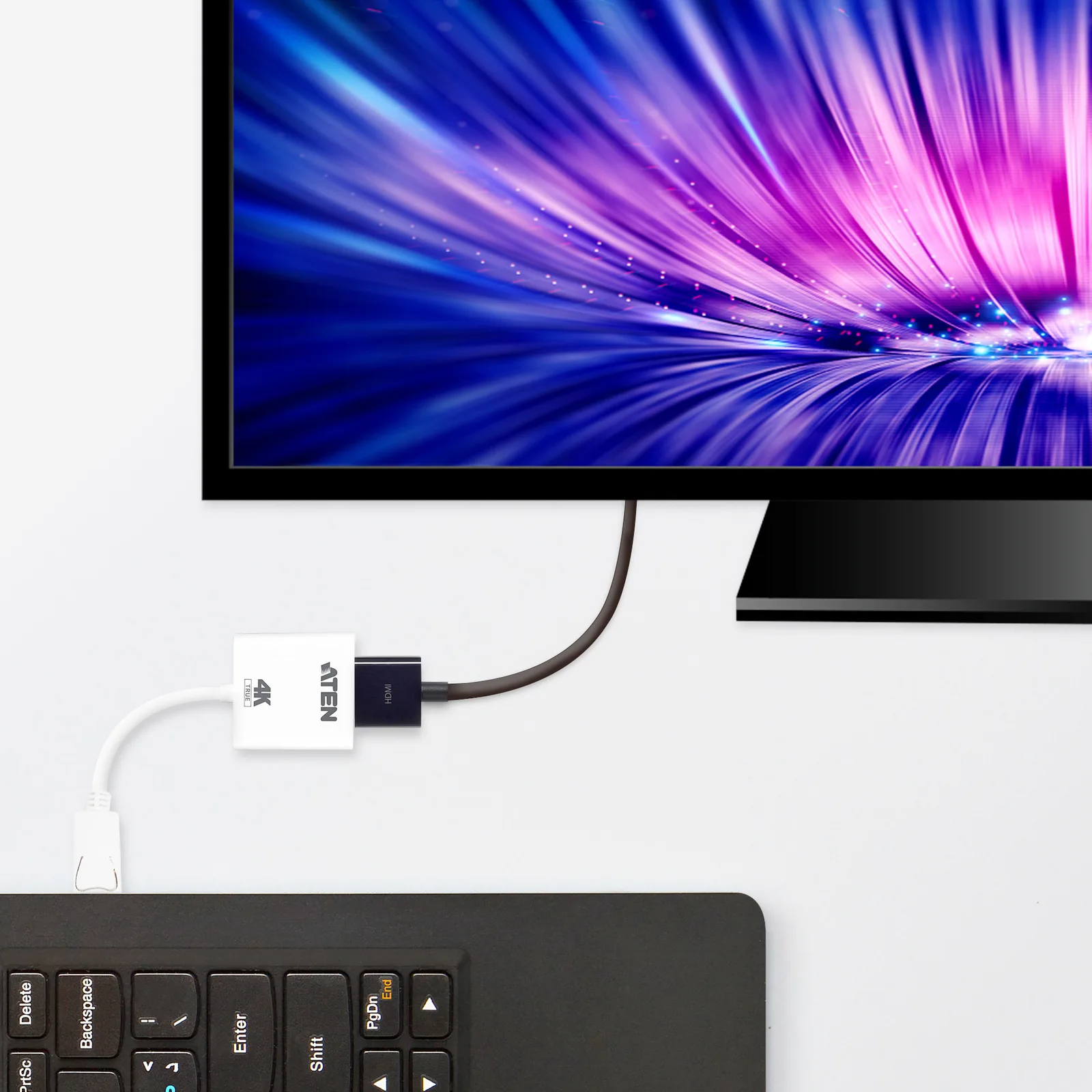 ATEN VC986B - Videoadapter - DisplayPort männlich zu HDMI weiblich, Ansicht 2