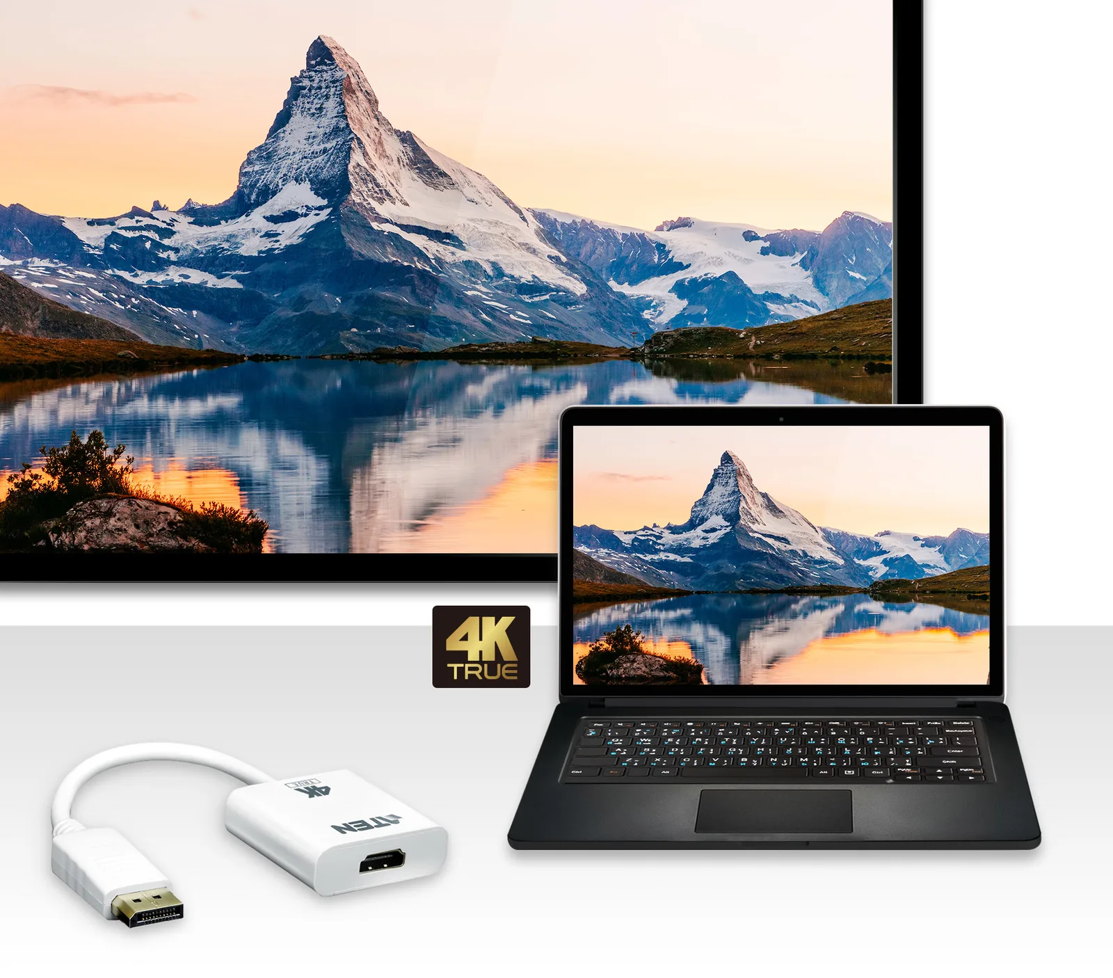 ATEN VC986B - Videoadapter - DisplayPort männlich zu HDMI weiblich, Ansicht 3