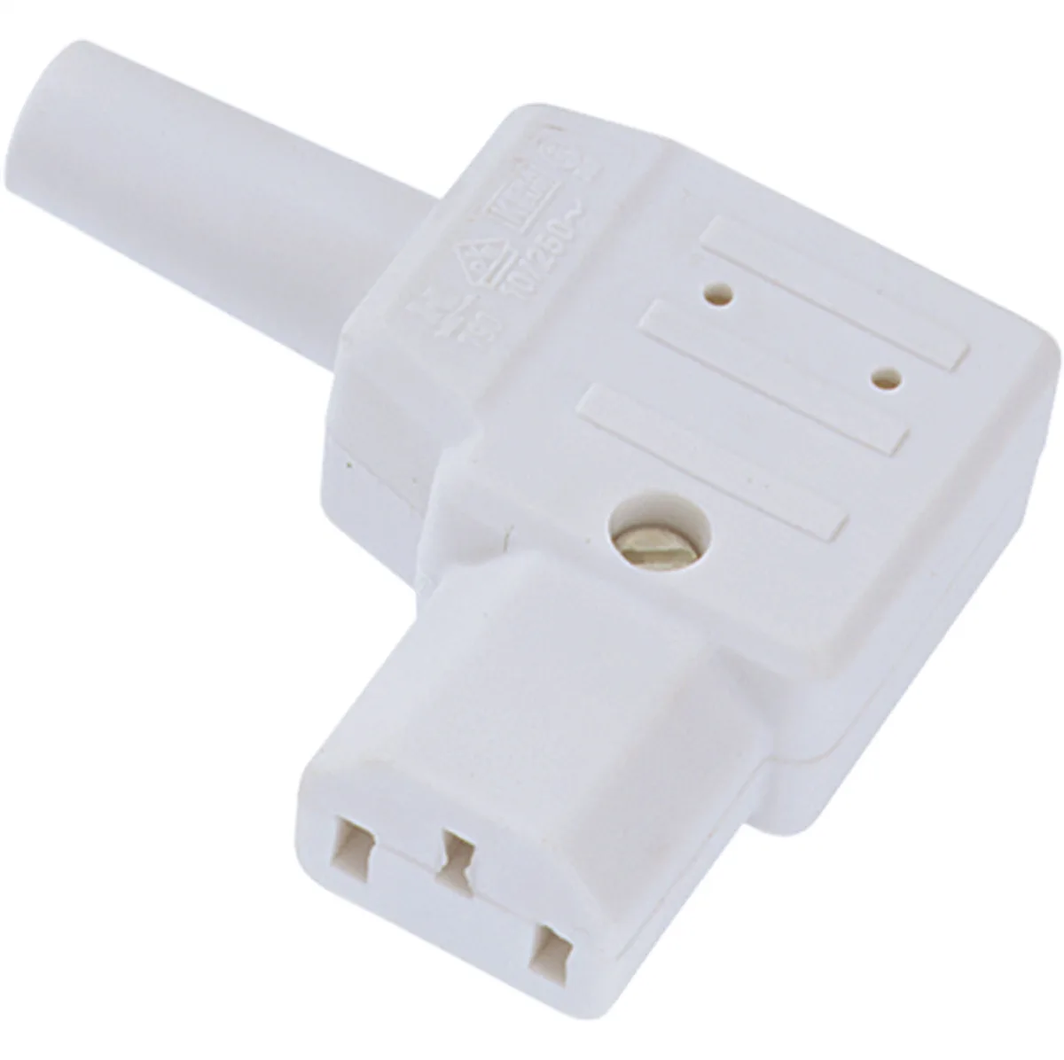 Bachmann Netzanschluss - IEC 60320 C13 - 90° Stecker - Grau, Ansicht 2