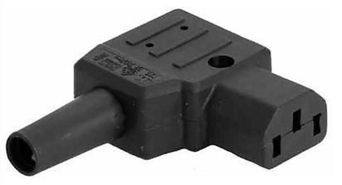 Bachmann Netzanschluss - IEC 60320 C13 - 90° Stecker - Schwarz, Ansicht 2