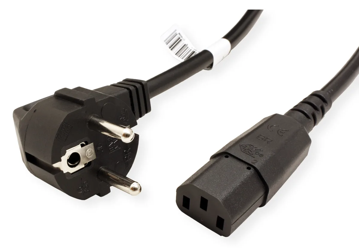Bachmann Netzkabel Schutzkontakt Kaltgeräte C13 schwarz - Strom/Netzteil - 0,75 m, Ansicht 2