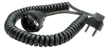 Bachmann Schutzkontaktverlängerung H05VV-F 3G 1.5qmm 16A 250V schwarz von LumaTech