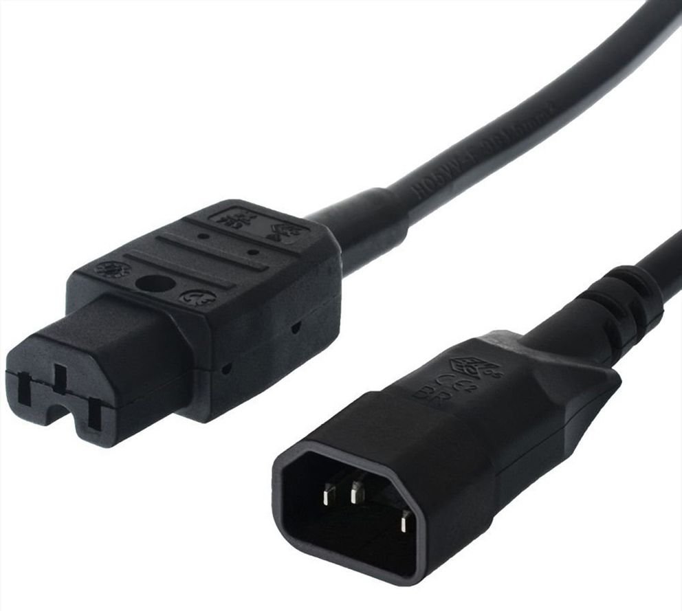 Bachmann Stromkabel - IEC 60320 C14 zu IEC 60320 C15