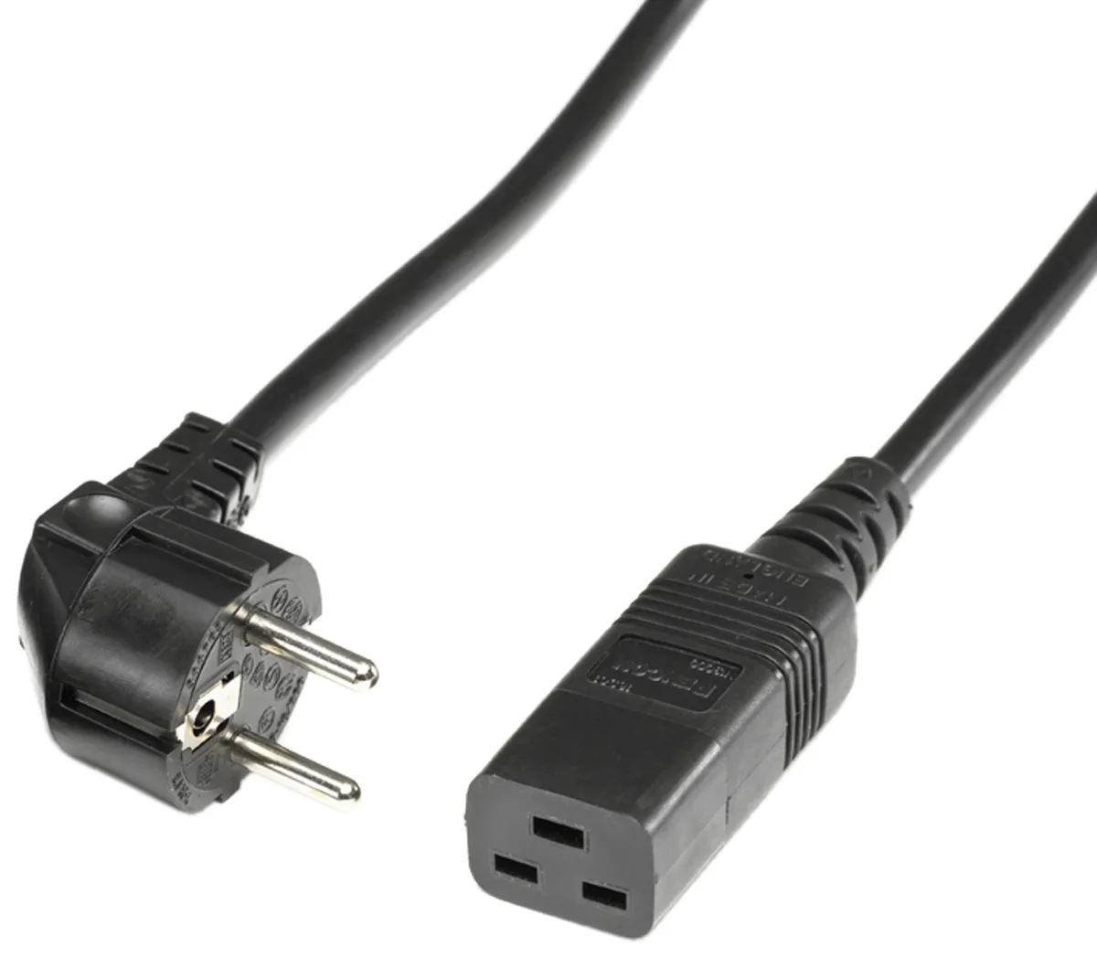 Bachmann Stromkabel - IEC 60320 C19 - 3 m - geformt, Ansicht 2