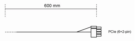 Be Quiet! CS-6610 - Stromkabel - 8-poliger PCIe Power (6+2), Ansicht 2