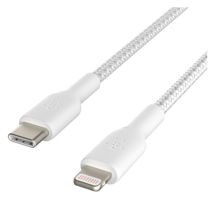 Belkin BoostCharge - Lightning-Kabel - 24 pin USB-C männlich zu Lightning männlich - 2 m - weiß - (18 W) von LumaTech