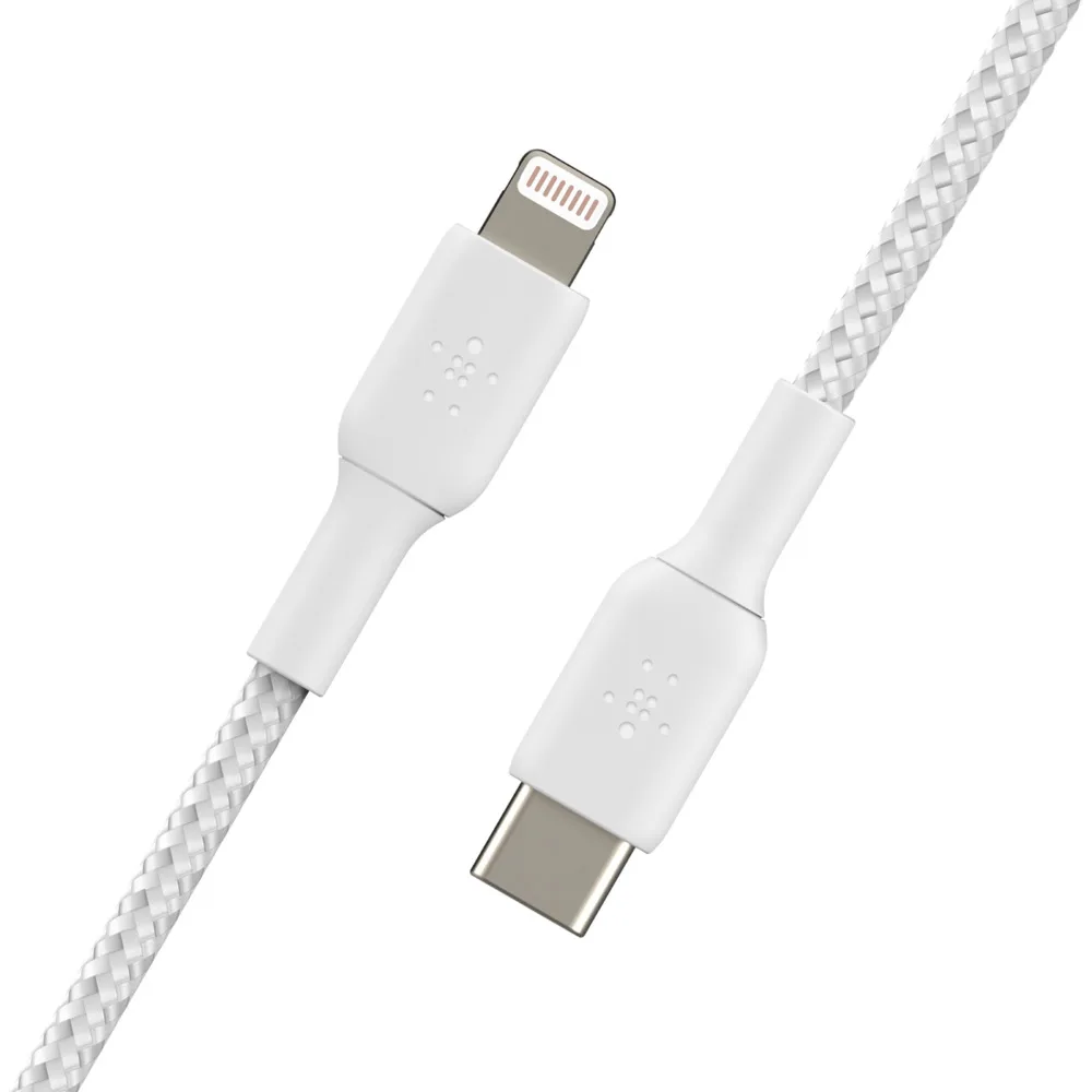 Belkin BoostCharge - Lightning-Kabel - 24 pin USB-C männlich zu Lightning männlich - 2 m - weiß - (18 W), Ansicht 2