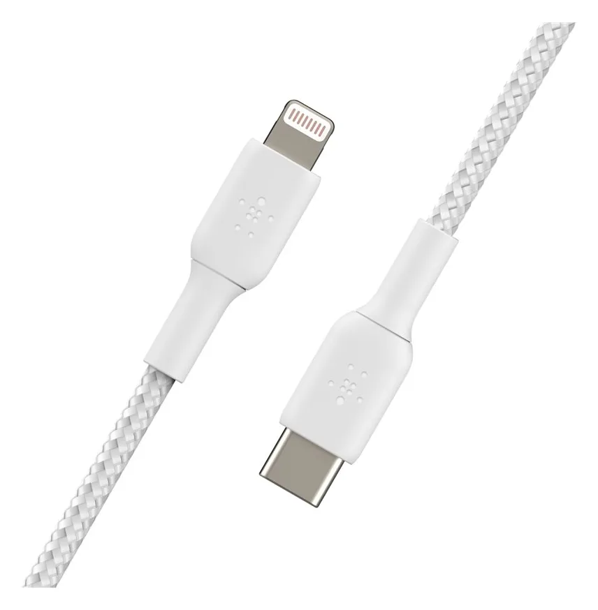 Belkin BoostCharge - Lightning-Kabel - 24 pin USB-C männlich zu Lightning männlich - 2 m - weiß - (18 W), Ansicht 3