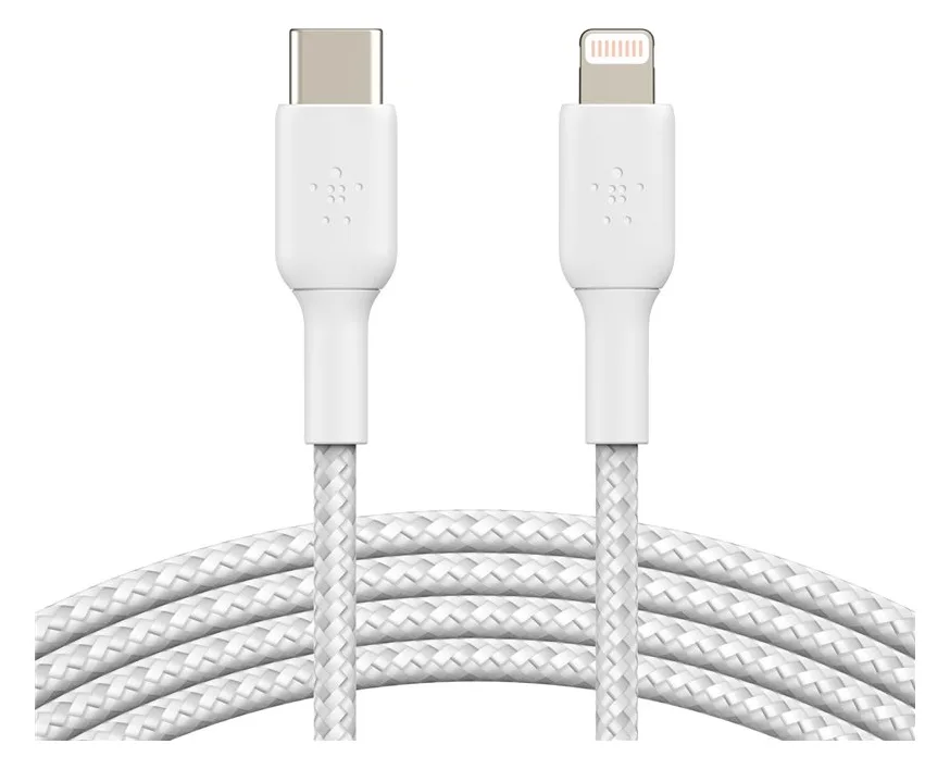 Belkin BoostCharge - Lightning-Kabel - 24 pin USB-C männlich zu Lightning männlich - 2 m - weiß - (18 W), Ansicht 4