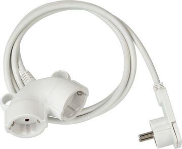 Brennenstuhl 1161820223 - 3 m - 2 AC-Ausgänge - Type E/F - Type F (CEE 7/4) - Kunststoff - Polyvinylchlorid (PVC) - Weiß von LumaTech